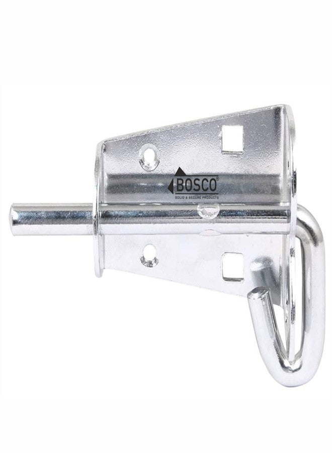 BOSCO® Locking Bolt Set of 2 | Heavy Duty Tower Bolt Latch Lock for Door, Window, Bathroom, Kitchen, Home & Office | MS Chrome Finish | Easy to Install | Premium Door Fittings - Image 1